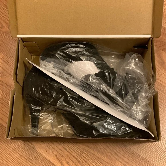 Worthington Black Velvet Triple Strap Mary Jane Heels - Picture 9 of 11